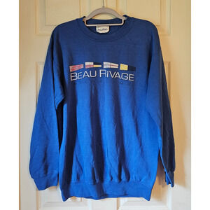 Vintage Beau Rivage Biloxi MS Casino Crewneck Sweatshirt Blue Size Large